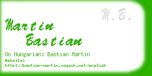 martin bastian business card